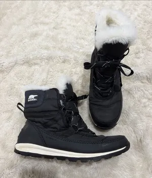 Sorel Whitney short lace-up winter boots in black and white Woman’s size 7.5 thumbnail 1
