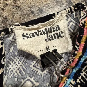 Savanna Jane Embroidered Top Boho Southwestern Festival Peasant Hippie Flowy M thumbnail 4