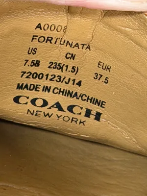 Coach Fortunata Signature C Black Jacquard Patent Leather Loafers Women’s 7.5B thumbnail 12