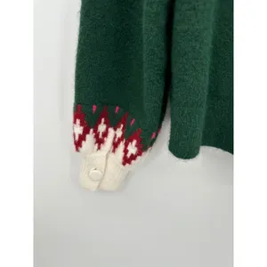 Lands End Green Fair Isle Turtleneck Sweater Nordic Après Ski Christmas Winter S thumbnail 7