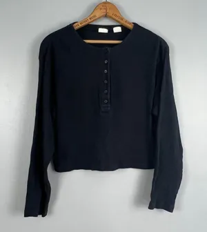 Levi’s ribbed henley top   thumbnail 2