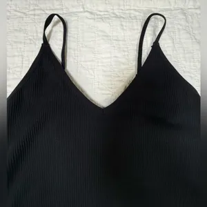 Garage Black Ribbed Mini Slip Dress thumbnail 4