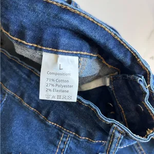 Women’s High Waisted Denim Jeans Size L Button Front Bootcut Blue thumbnail 12