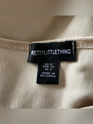 PrettyLittleThing Ribbed Open Back Waist Tie Midi Dress, Cream, Size 2, EUC thumbnail 6