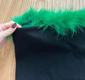Tiger Mist Green Black Fluffy Tube Top thumbnail 2