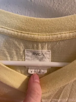 RVCA Yellow and White Striped Short Sleeve Shirt thumbnail 4