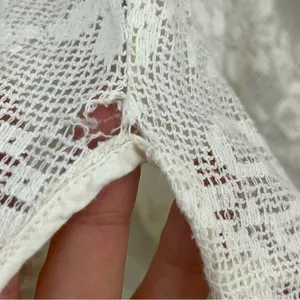 Anthropologie Vineet Bahl Iona Peasant Top Cream Lace Crochet M thumbnail 8