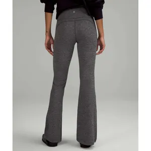 Lululemon Groove Super-High-Rise Flared Pant Nulu Heathered Graphite Grey Size 2 thumbnail 2