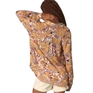 Anthro Pilcro Multicolor Botanical Floral Button-Down Long Sleeve Shirt L thumbnail 2