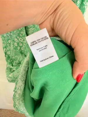 ASTR the Label‎ Gabrielle Dress in color Green Apple Ditsy Size Large L thumbnail 11