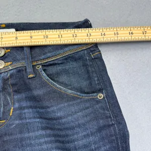 Hudson Collin Skinny Jeans Womens 24 Dark Wash Low Rise Double Button Denim‎ thumbnail 7
