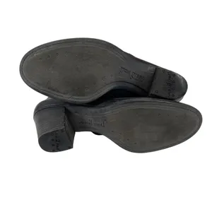 Paul Green Black Leather Ankle Boots Block Heel Zip Booties 7.5 Made in‎ Austria thumbnail 7