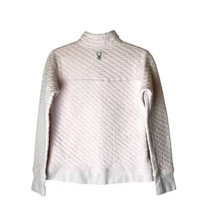 Spyder Sweatshirt Womens S Pink Long Sleeve Snap Mock‎ Neck Quilted Pullover thumbnail 2