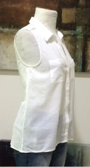 Joie White Cotton Gauze Collared Button Up Blouse Sz XS thumbnail 1