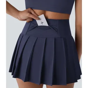 Halara Breezeful Navy Blue Tennis Skirt Set Strappy Sports Bra Pleated Skort S thumbnail 7