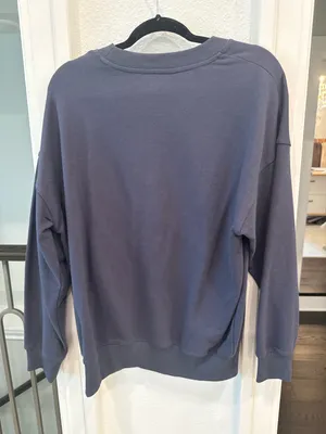 Le Lis USA Navy Oversized Crewneck Sweatshirt Small NWT thumbnail 3