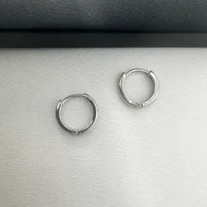 15mm Small Silver Hoop Earrings for Men Women Streetwear Unisex Style thumbnail 2