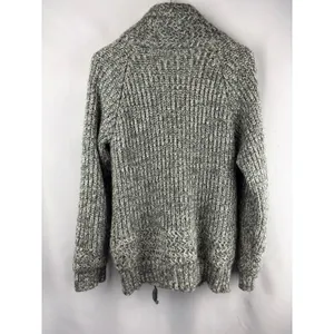 Women’s FishBone XL Gray Zip Knit Cardigan thumbnail 3