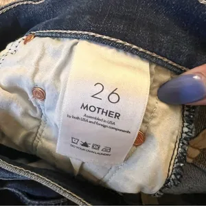 MOTHER The Insider Crop Step Fray‎ In Teaming Up Jeans Size 26 Boot Cut thumbnail 8
