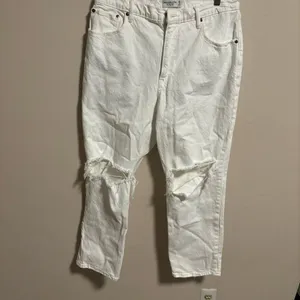 Abercrombie & Fitch Curve Love The 90s Straight Ultra High Rise- Size 14 (32S) thumbnail 3