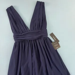 NWT Lulus Heavenly Hues Navy Slit Bridesmaid Maxi Dress thumbnail 5