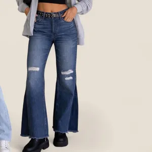 Anthropologie 3x1 two toned flare Higher Ground Gusset Crop jeans | size 25 thumbnail 2