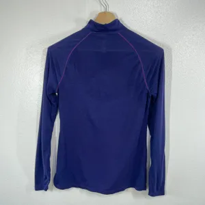 Paradox Merino Blend 1/4 Zip Base Layer Top M Women Blue‎ Athletic Drirelease thumbnail 3