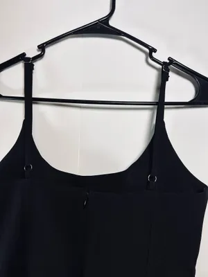 Hello Molly Black Ruffle Bodycon Mini Dress Adjustable Straps Size S thumbnail 3