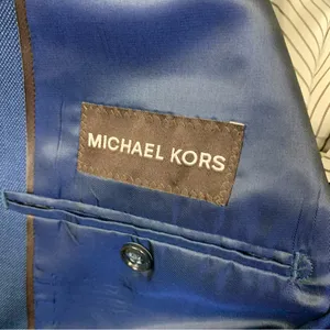 Michael Kors Blue Wool Blazer 16R Tailored Career Office Designer Minimalist‎ thumbnail 3