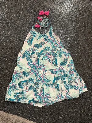 Cynthia Rowley Multicolored Floral Tiered Dress Coverup Women’s Large thumbnail 1