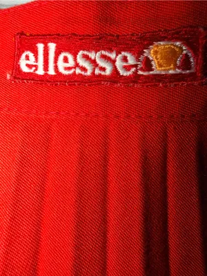 Vintage Ellesse Tennis Mini Skirt Made in USA Red Pleated thumbnail 3