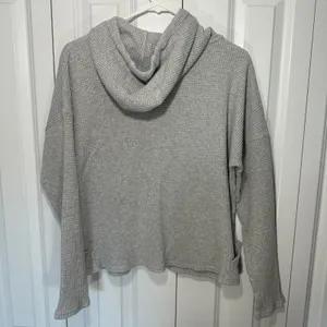 Carhartt Womens M Relaxed Fit Heavyweight Waffle Knit Thermal Hoodie Gray Cotton thumbnail 6
