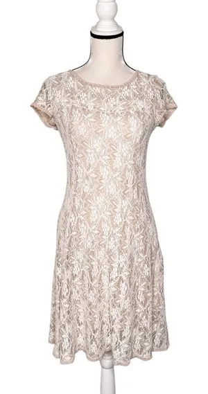 Sundance Ivory Lace Flare Dress Size S thumbnail 1