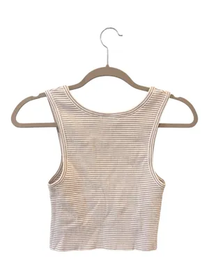 Reformation Ribbed Striped Cropped Tank Women’s L thumbnail 3