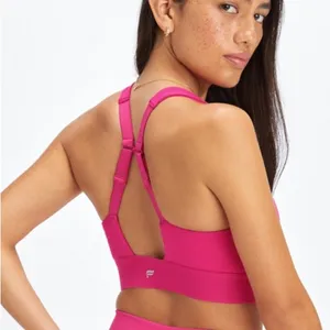 NWT Fabletics All Day Every Day Bra Plush Pink/Sprout thumbnail 2