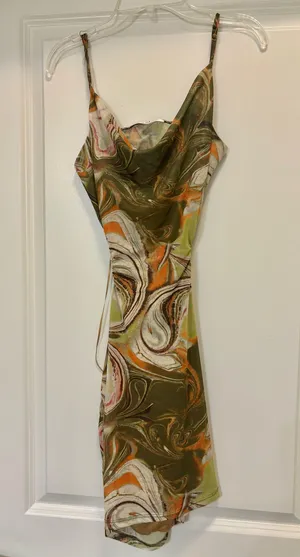 Spaghetti Strap Dress Green thumbnail 1