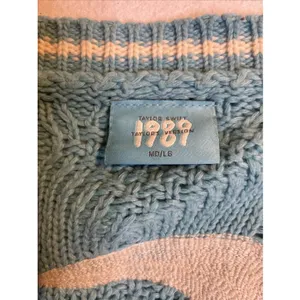Taylor Swift Women’s 1989 Cardigan Light Blue Knit Sweater Embroidered M/L thumbnail 4