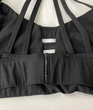 PINK black sport bra thumbnail 4