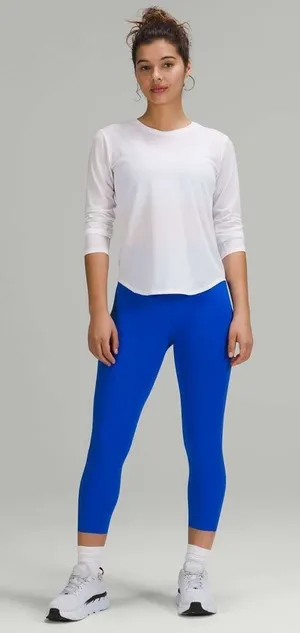 Lululemon Blue Base Pace HR Tight Cropped Crop Length 23” Women's Size 14 Royal thumbnail 1
