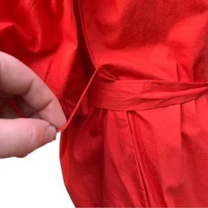 Joie Colstona Square Neck Half Bell Sleeve Ruffle Tomato Red‎ Mini Dress Small thumbnail 6