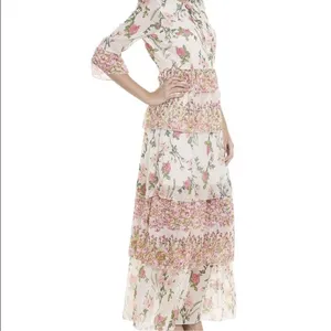 Vero‎ Moda Floral Ruffle Tiered Maxi Dress C27 thumbnail 3