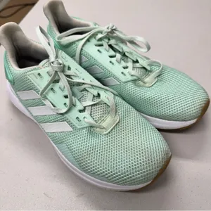 Adidas Duramo Mint White Running Shoes Sneakers Womens 8 Classic Athletic thumbnail 3