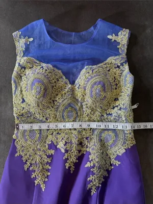 Women’s Purple Formal Evening Gown Gold Accents Mermaid Fit Train Size 10 NWT thumbnail 9