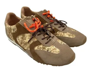 Sam Edelman Women's Size 9 Sneakers Tan Camo Tropical Print Lace Up Casual Shoes thumbnail 1