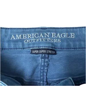American Eagle Women's Blue Super Super Stretch High‎ Rise Summer Shorts Size 6 thumbnail 3
