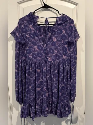 Free People Purple These Dreams Mini Dress thumbnail 3