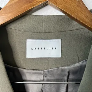 Lattelier SET Olive Green Blazer Short 2 Piece Set‎ Women’s Size S thumbnail 8