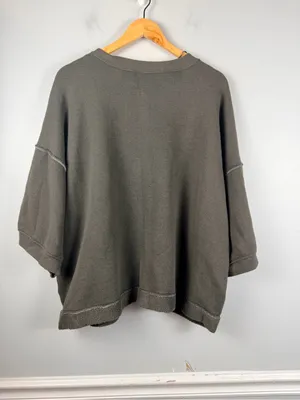 Free people Matilda Sweatshirt in grey green size XL thumbnail 7