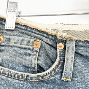 Motel Denim Womens Blue Distressed Raw Waist Low Rise Y2K Flare Jeans Size 31/S thumbnail 3