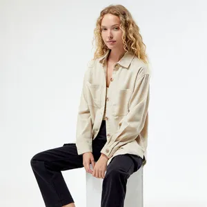 Rhythm | Oyster Knit Oversized Relaxed Fit Shacket Top in Cream Size‎ Small thumbnail 2